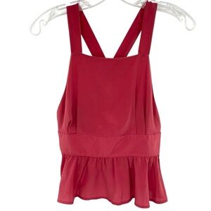 Stone Cold Fox Babydoll Peplum Silk Top Ruffle Tie Back